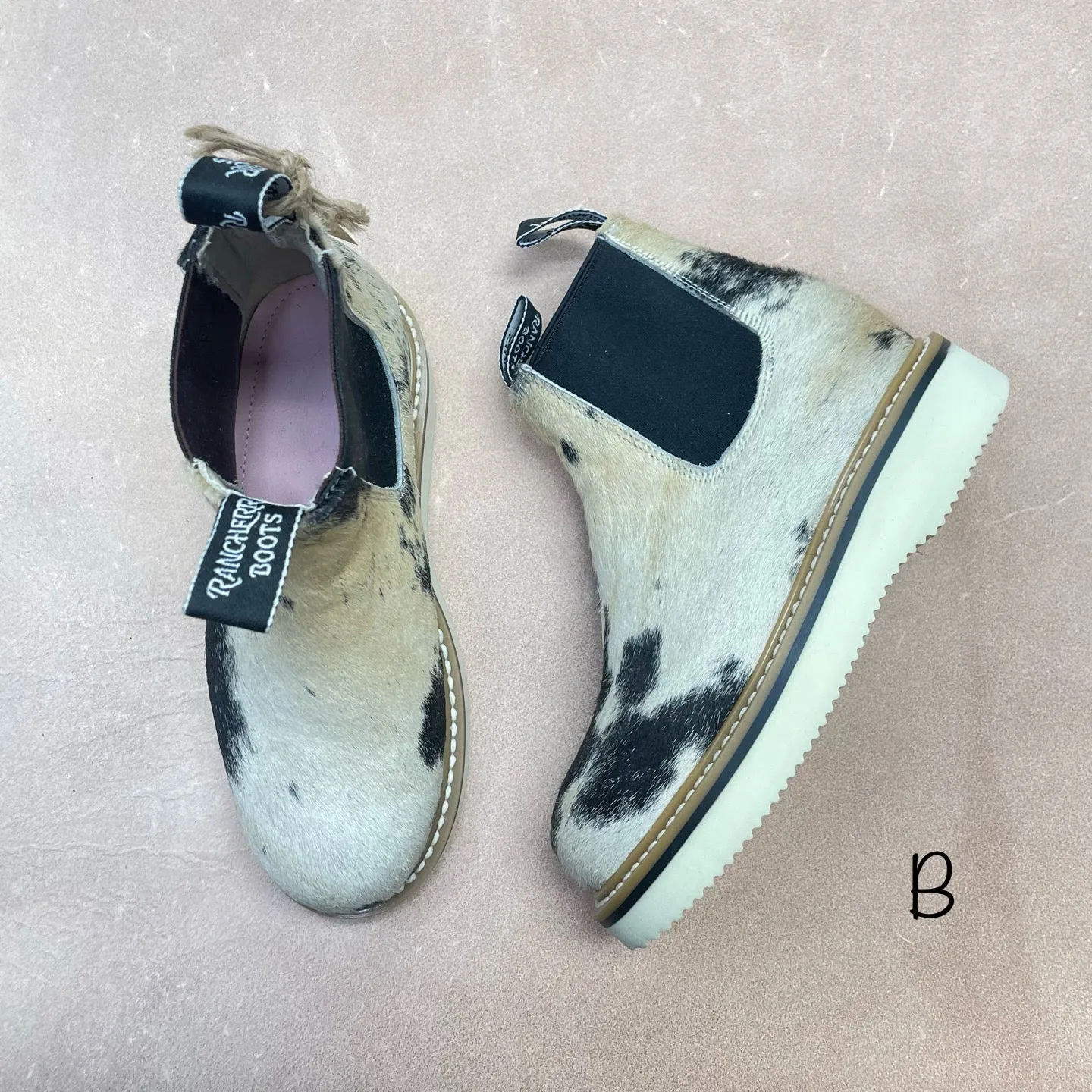 Cowhide Lechera - Size 6 Slip On Style Durable Stitching