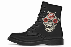Skull Flowers Boots Match Fit