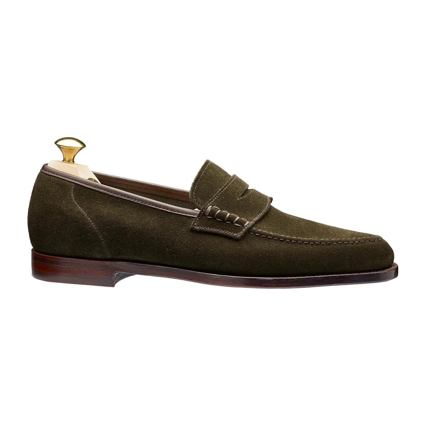 Seaton Earth Green Suede Executive Sharp Legacy Style