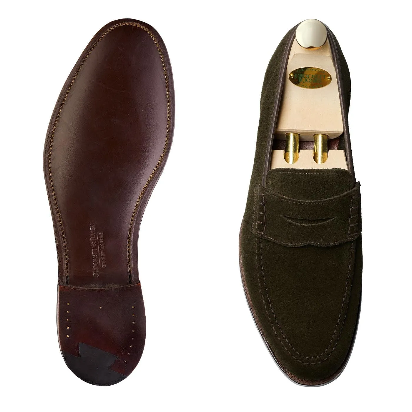 Seaton Earth Green Suede Stage Mode