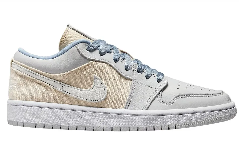 Jordan 1 Low Canvas Grey Cream (W) Rain Step
