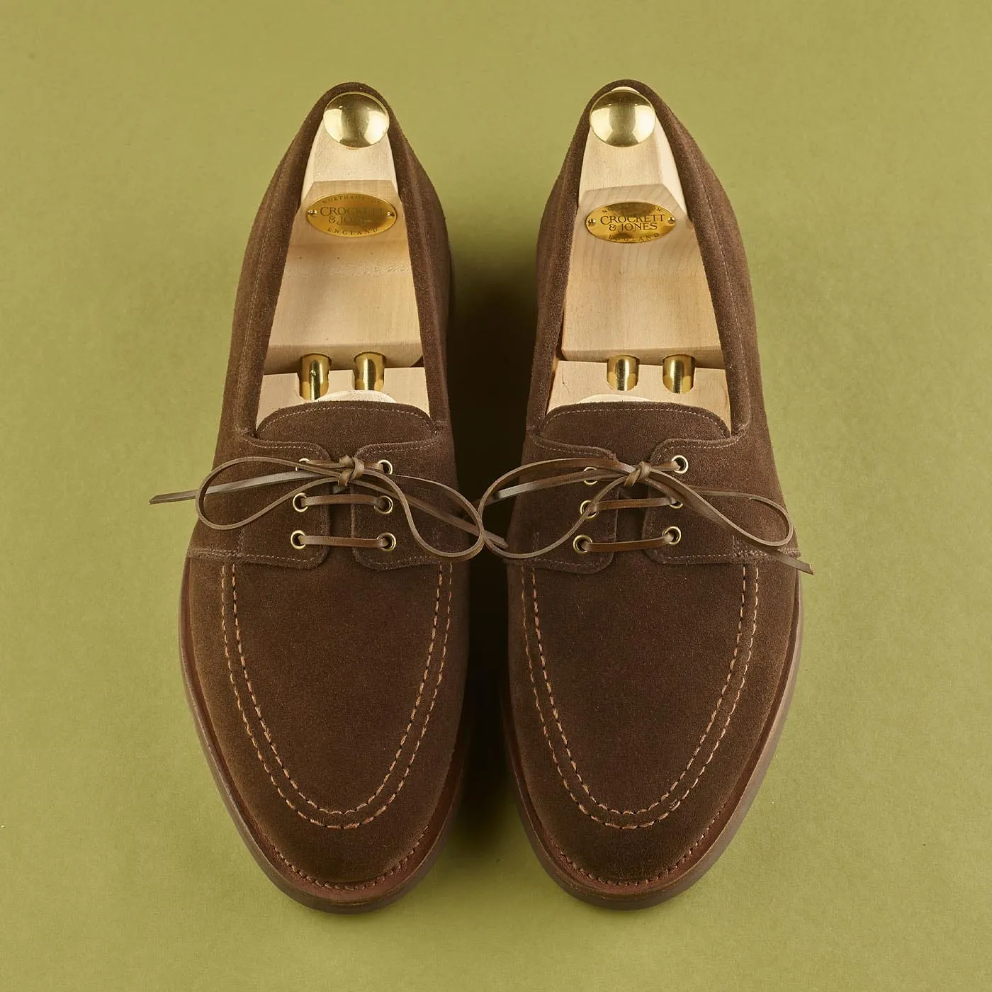 Falmouth Dark Brown Suede Leather Finish