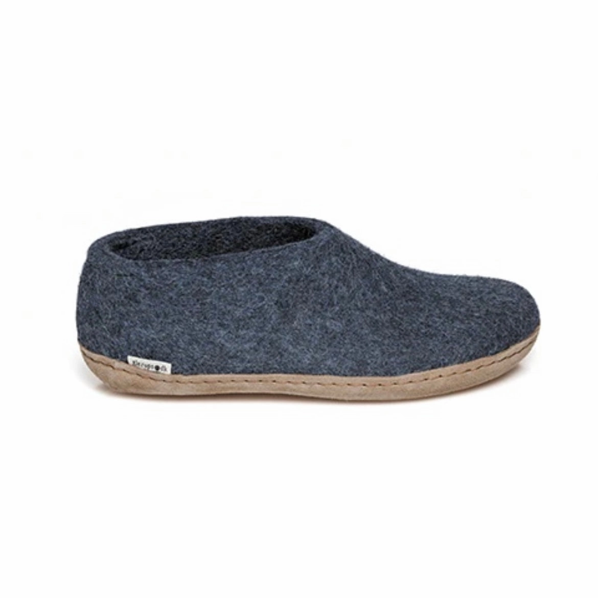 Shoe with Leather Sole - Denim Comfortable Breathability