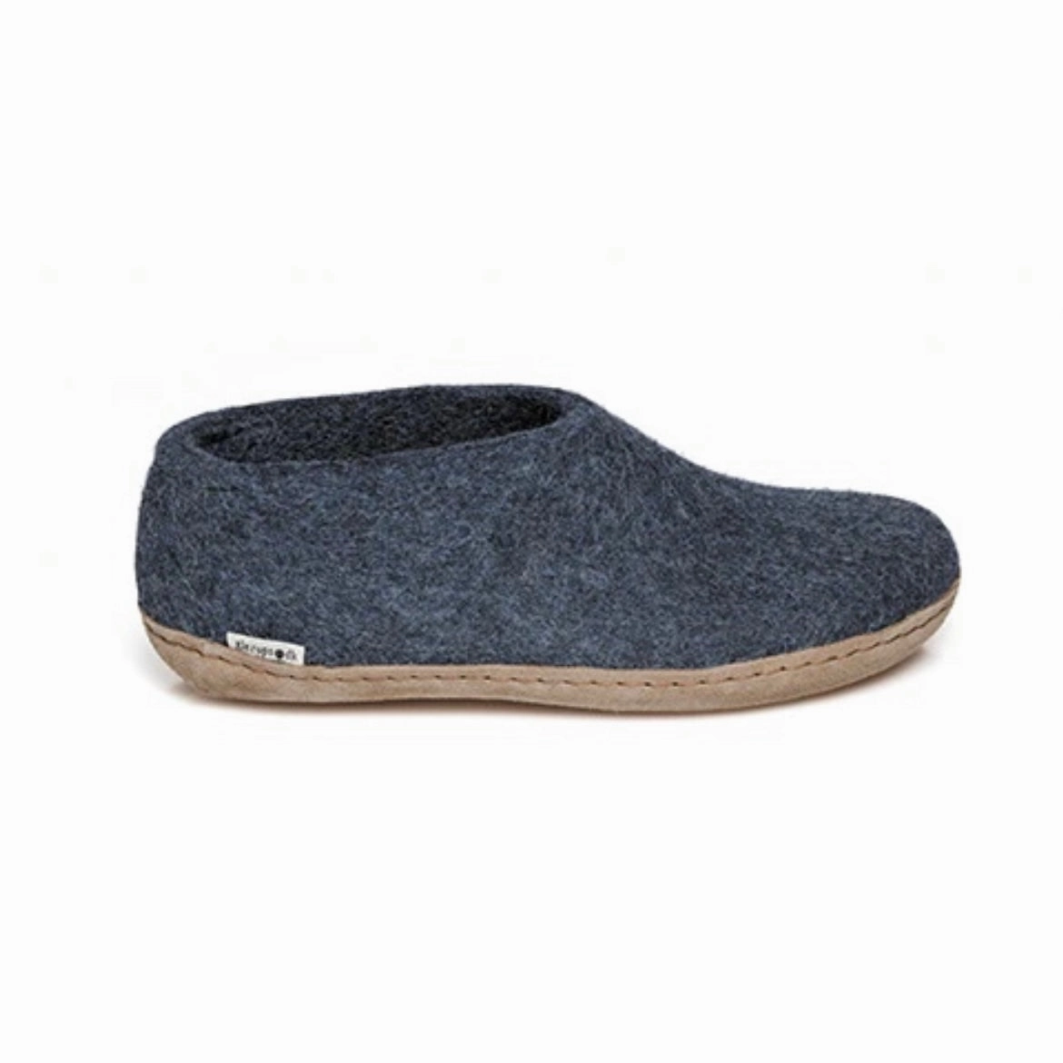 Shoe with Leather Sole - Denim Comfortable Breathability