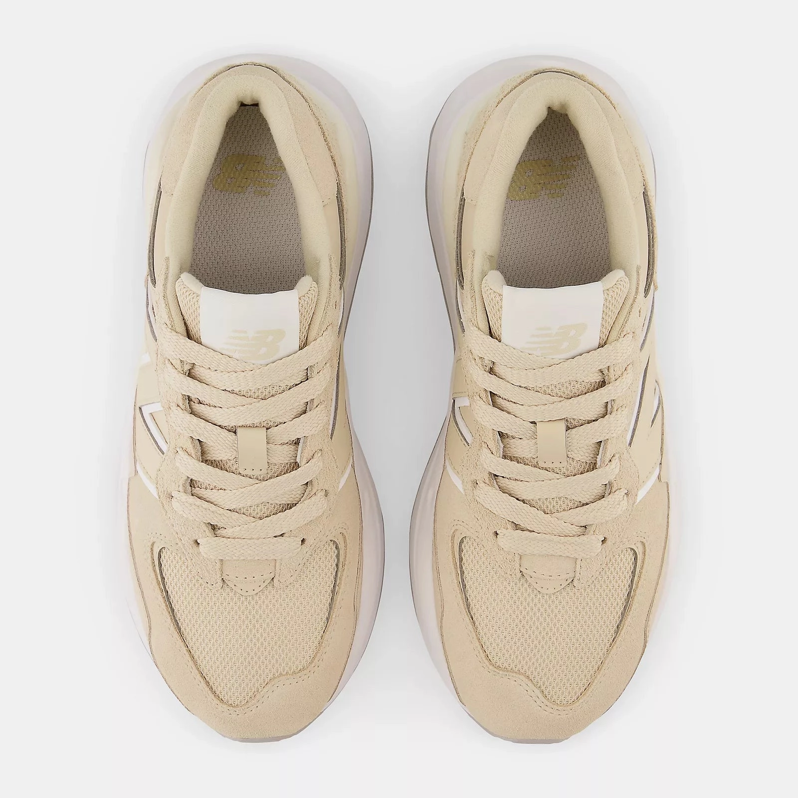 5740 - Sandstone with White no - tie laces well made