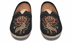 Skeleton Hands Casual Shoes Polish Look