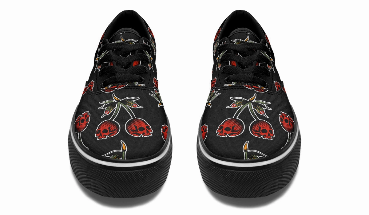 warm glow Skull Cherries Classic Shoes