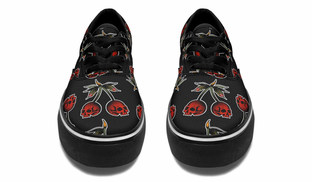 warm glow Skull Cherries Classic Shoes