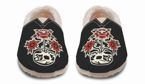 Bright Neon Soft Material Skull Flowers Winter Casual Shoes