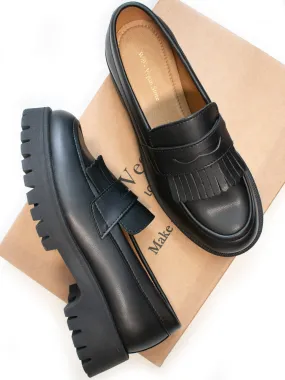 Luggage Ready Track Sole Fringe Loafers