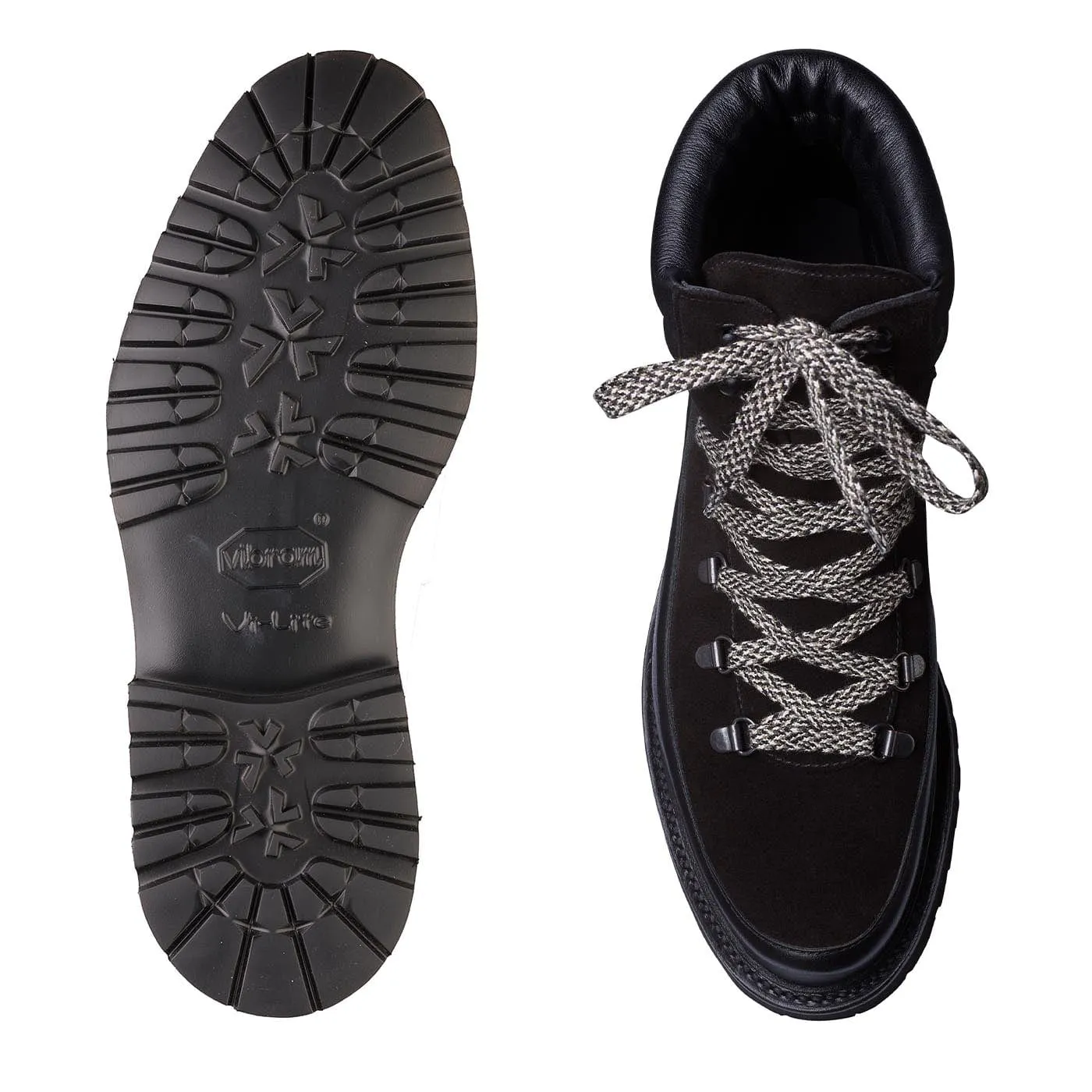 foldable Everyday Protection Annie Black Wax Calf & Black Suede