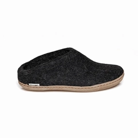 Modern Footwear Slip-on with Leather Sole - Charcoal