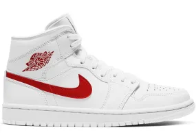 Jordan 1 Mid White University Red Arch Support Standing Workers
