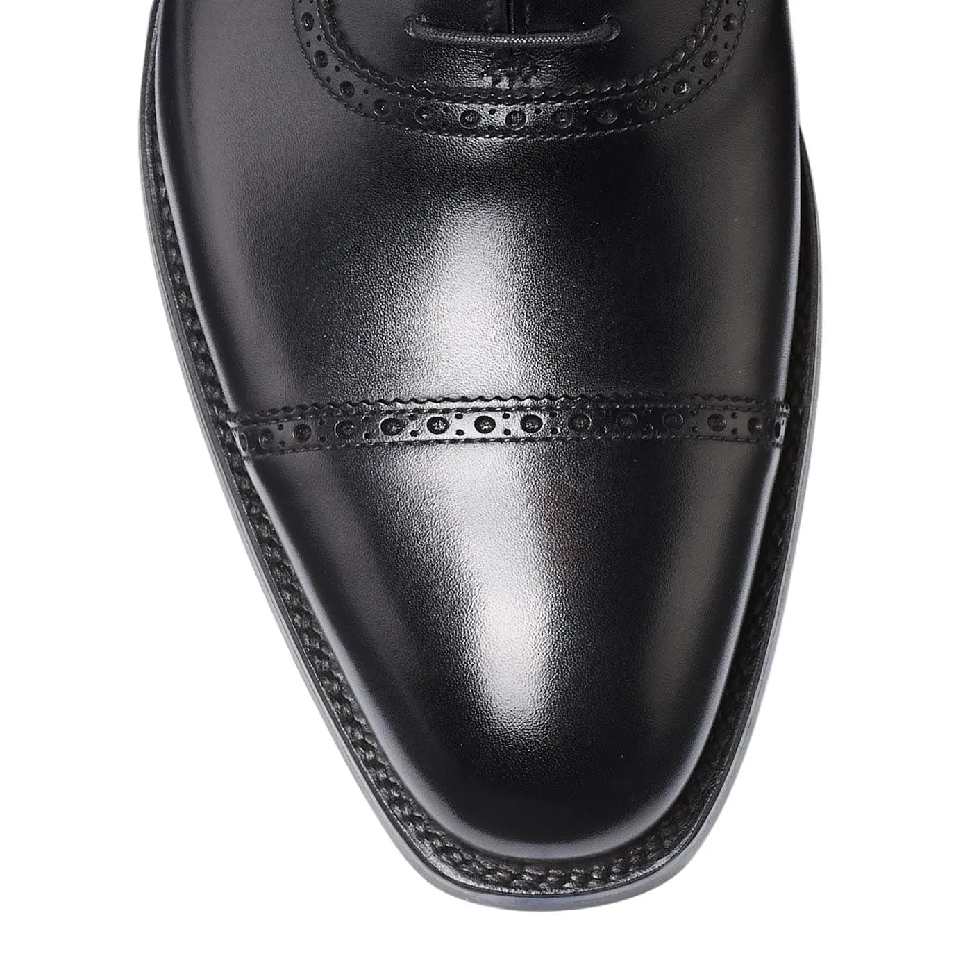 Albany 4 Black Calf Line Fit Double Stitch