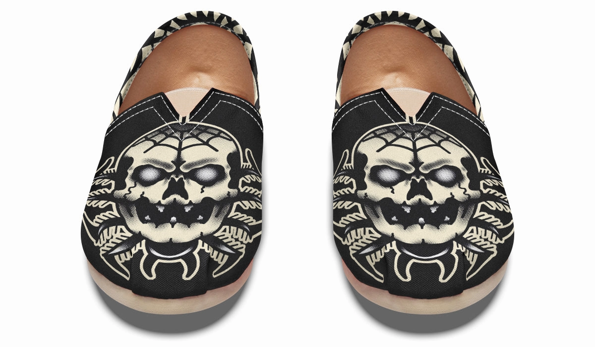 Skull Spider Casual Shoes Peace Mood Chic Cool