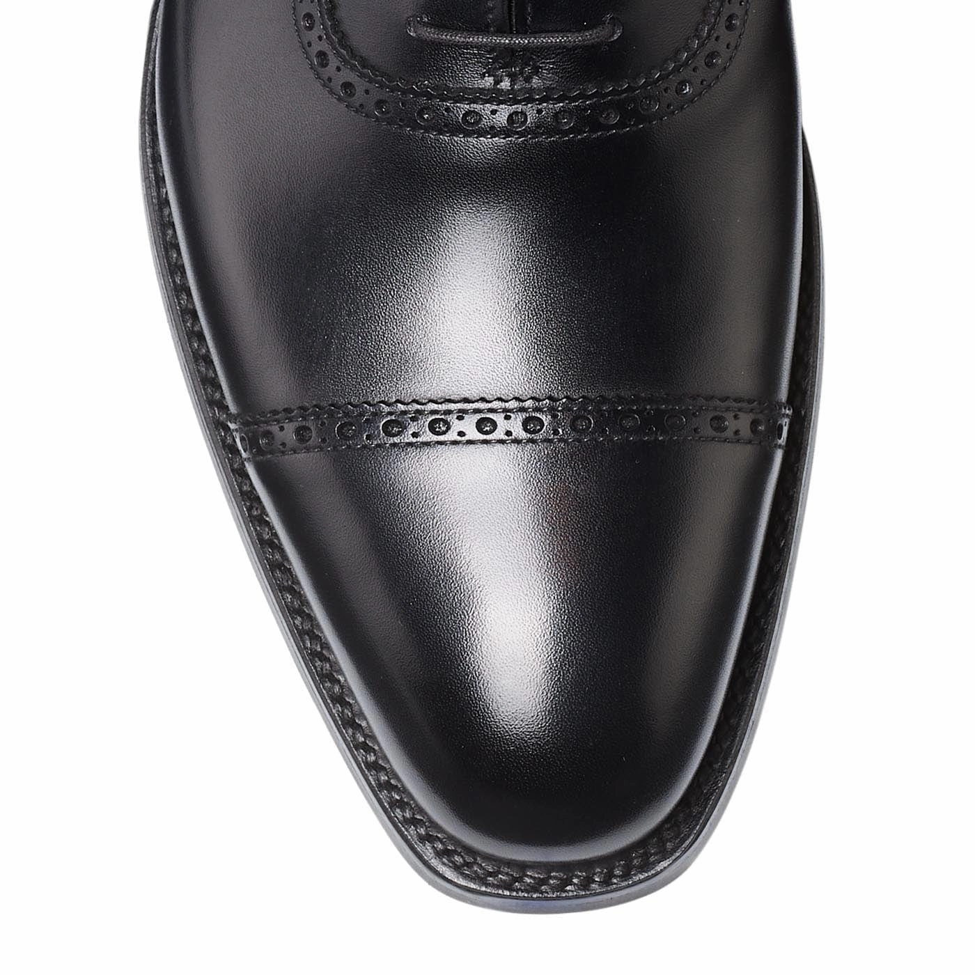 Albany 4 Black Calf Line Fit Double Stitch