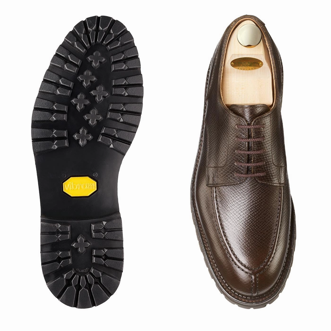 Denver Dark Brown Hatch Grain Suede Grain Mono Look