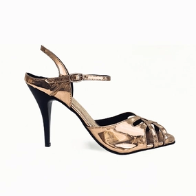 Durable Material Splendid - Metallic Bronze Argentine Tango Dance Shoes (Suede Sole)