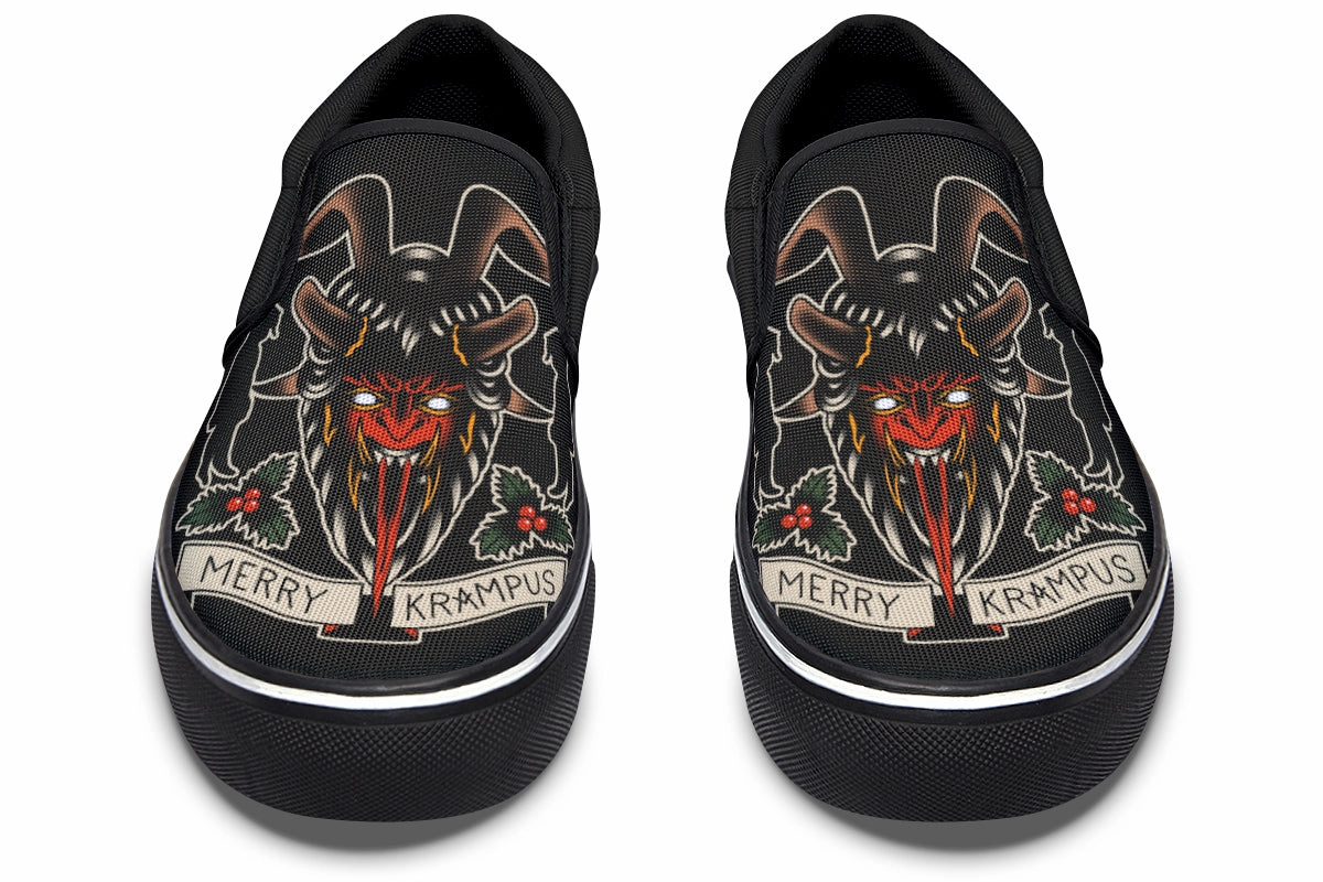 Merry Krampus Slip On Shoes Heat Guard Fight Mode