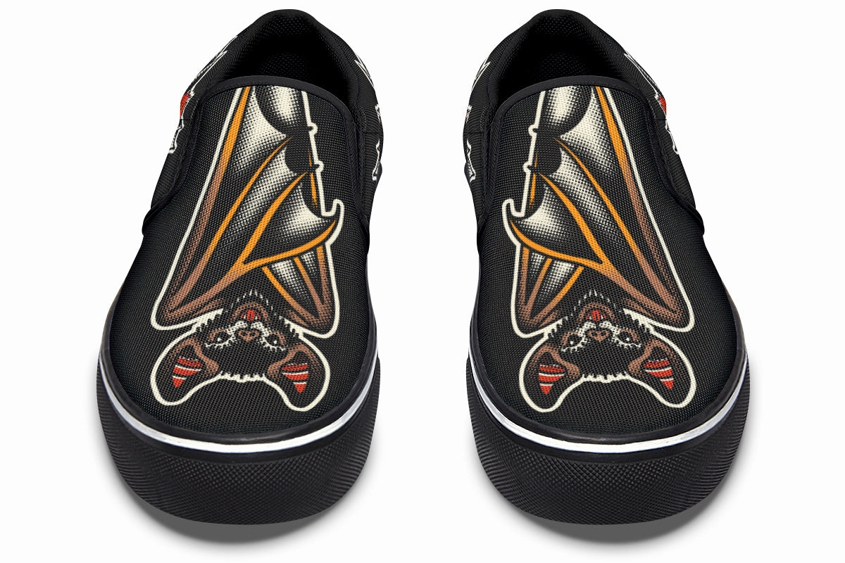 Desert Cool Step Tall Hanging Bats Slip On Shoes