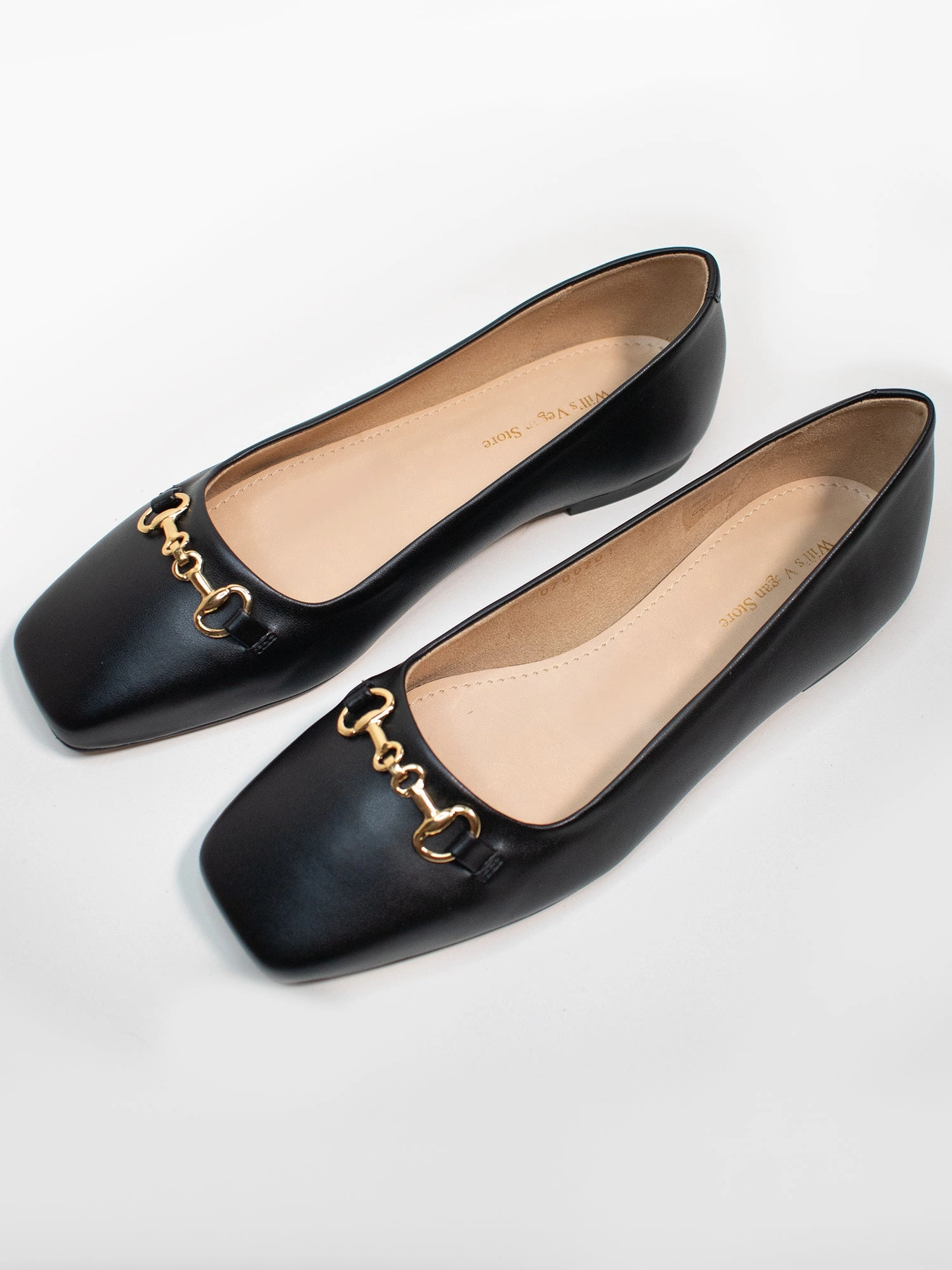 Square Toe Ballet Flats Durable Material