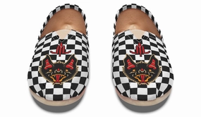 Move Light Vampire Bat Checkered Casual Shoes