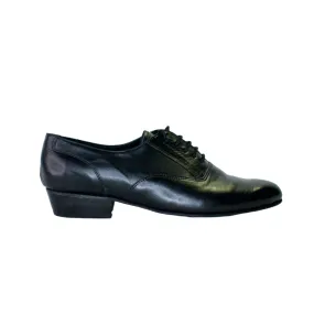 Zen Step Pure Black - Classic Leather Mens Tango Shoes