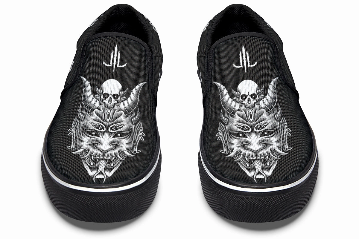 Injury Safe Hannya Mask Slip On Shoes
