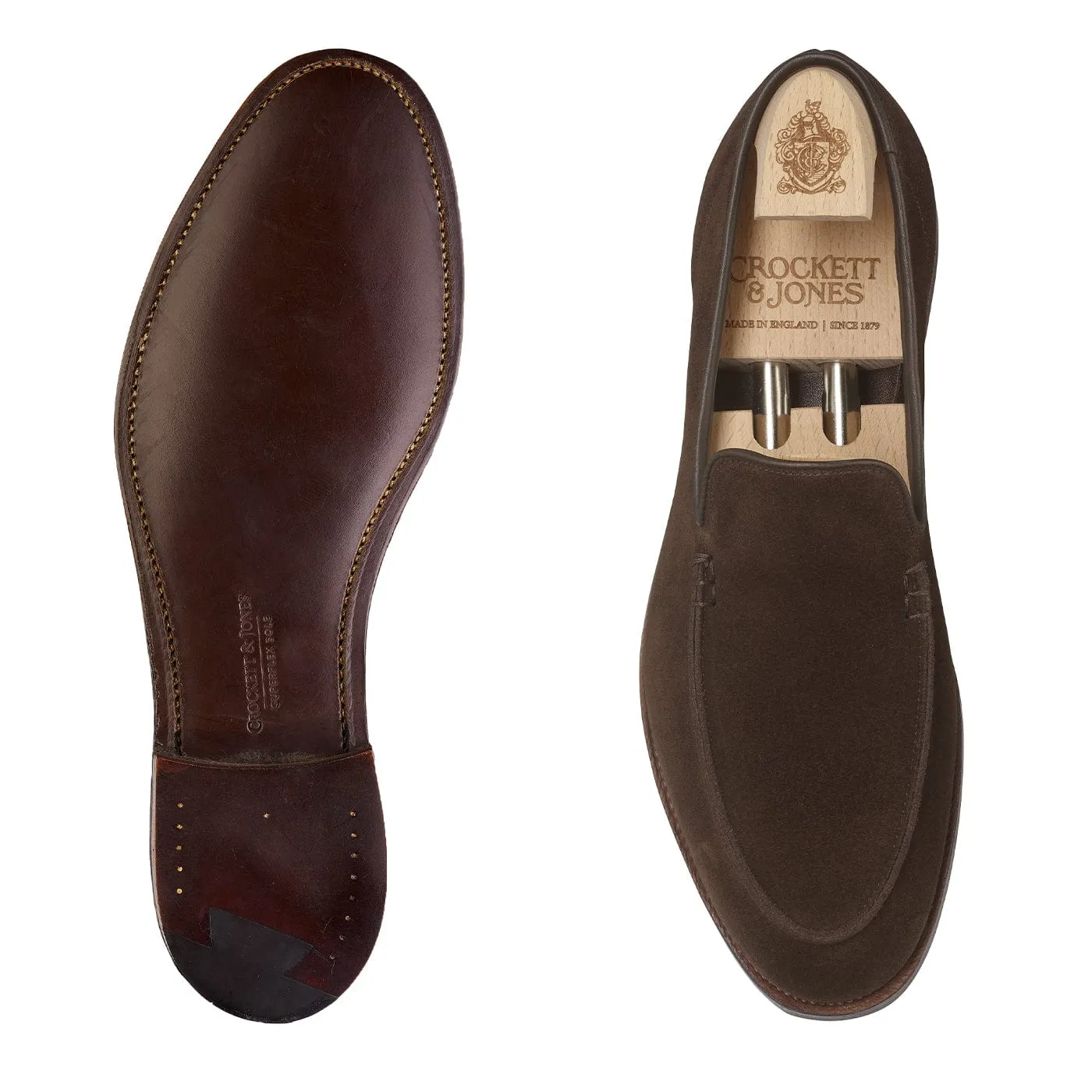 Salcombe Dark Brown Suede Reinforced Sides British Shade