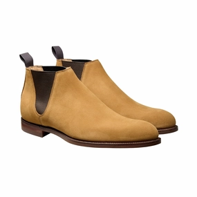 Elastic Ankle Cranton Camel Suede