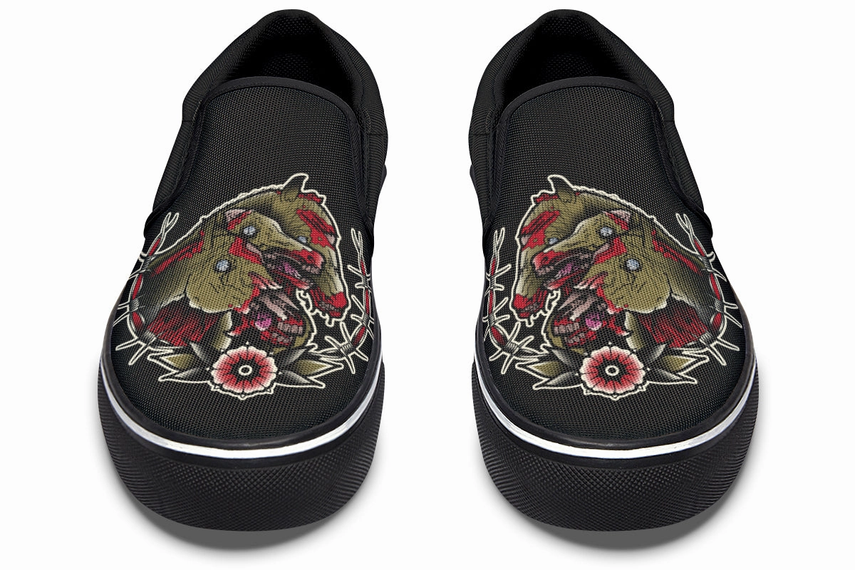 Fight Mode Undead Pharaoh's Horses Slip On Shoes