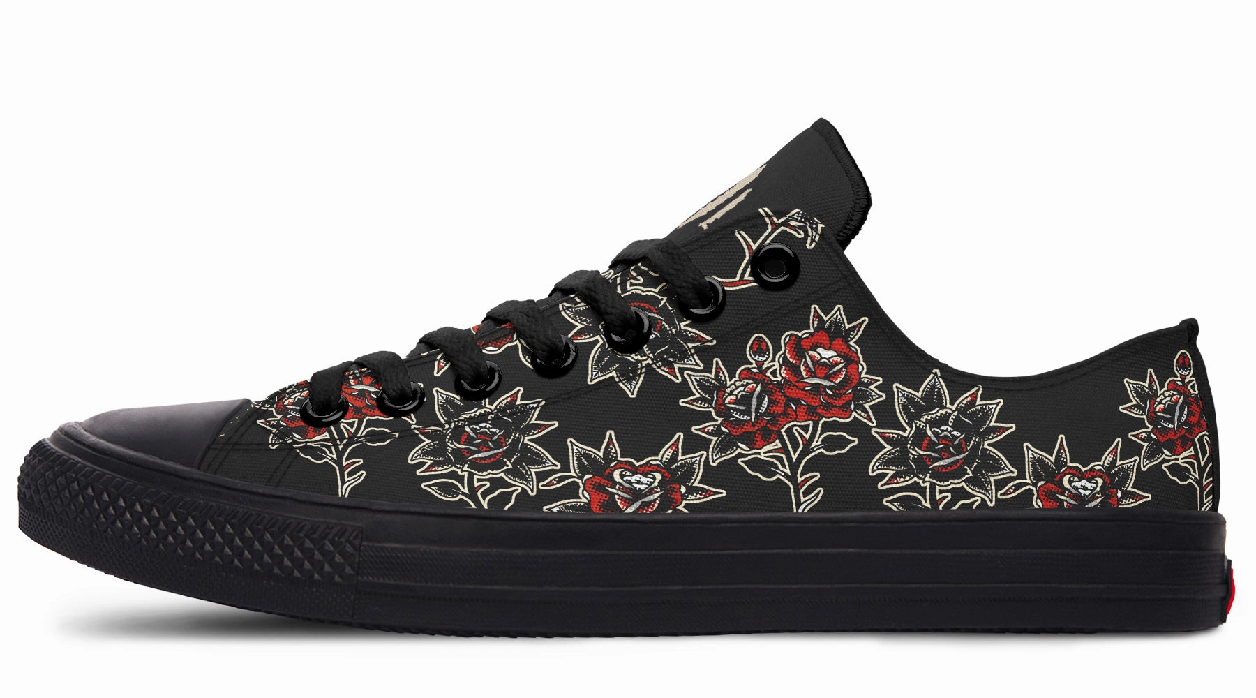 Canvas Cool Moist Guard Pattern Rose Low Tops
