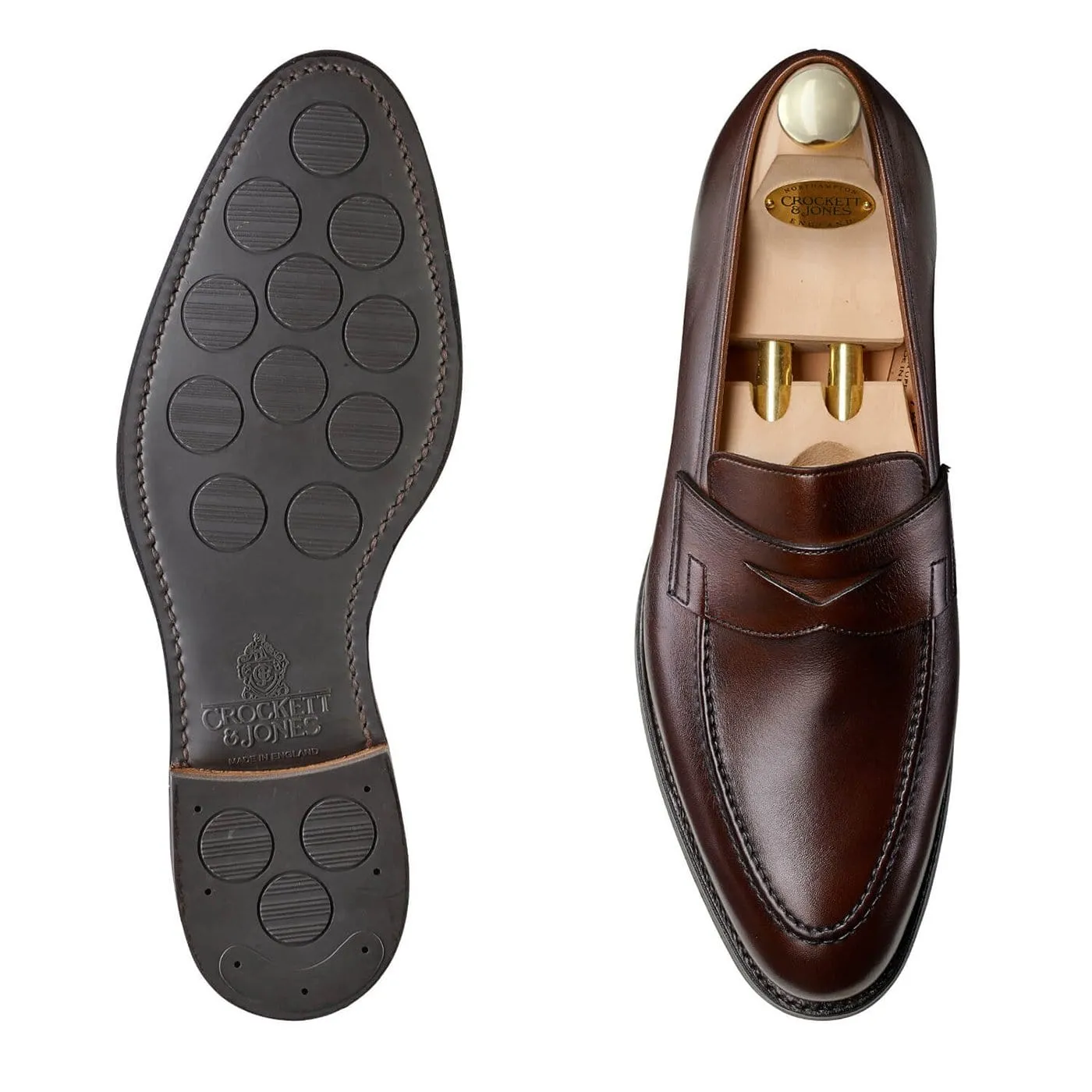 Sydney Dark Brown Burnished Calf (City Sole) Retro feel