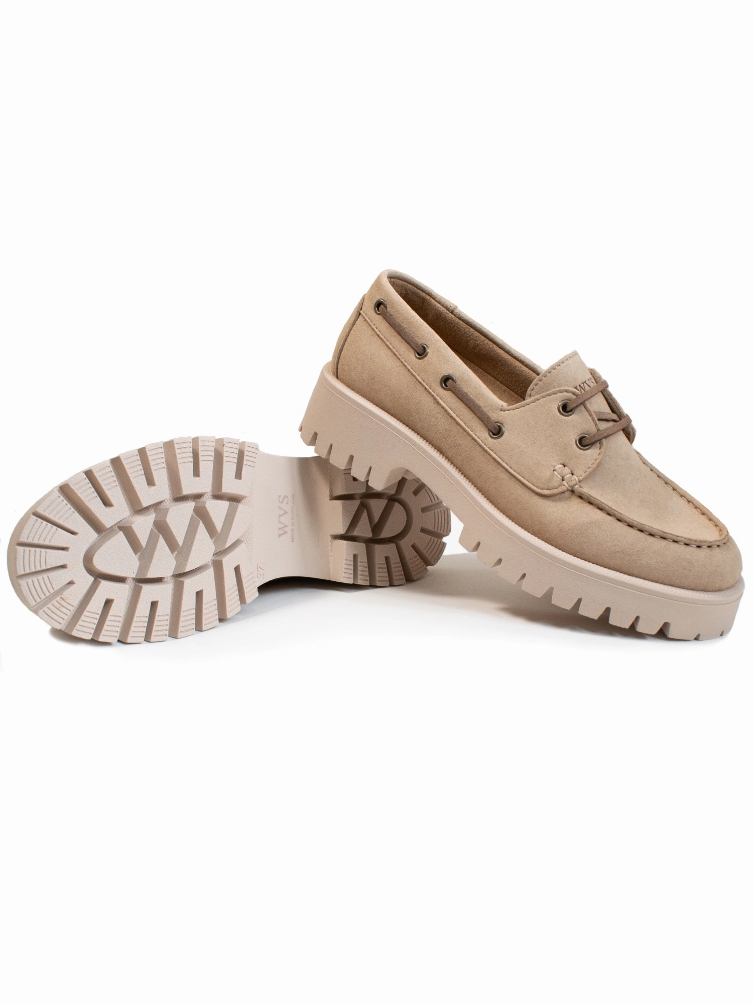 Track Sole Vegan Suede Loafers Flexibility AI Path