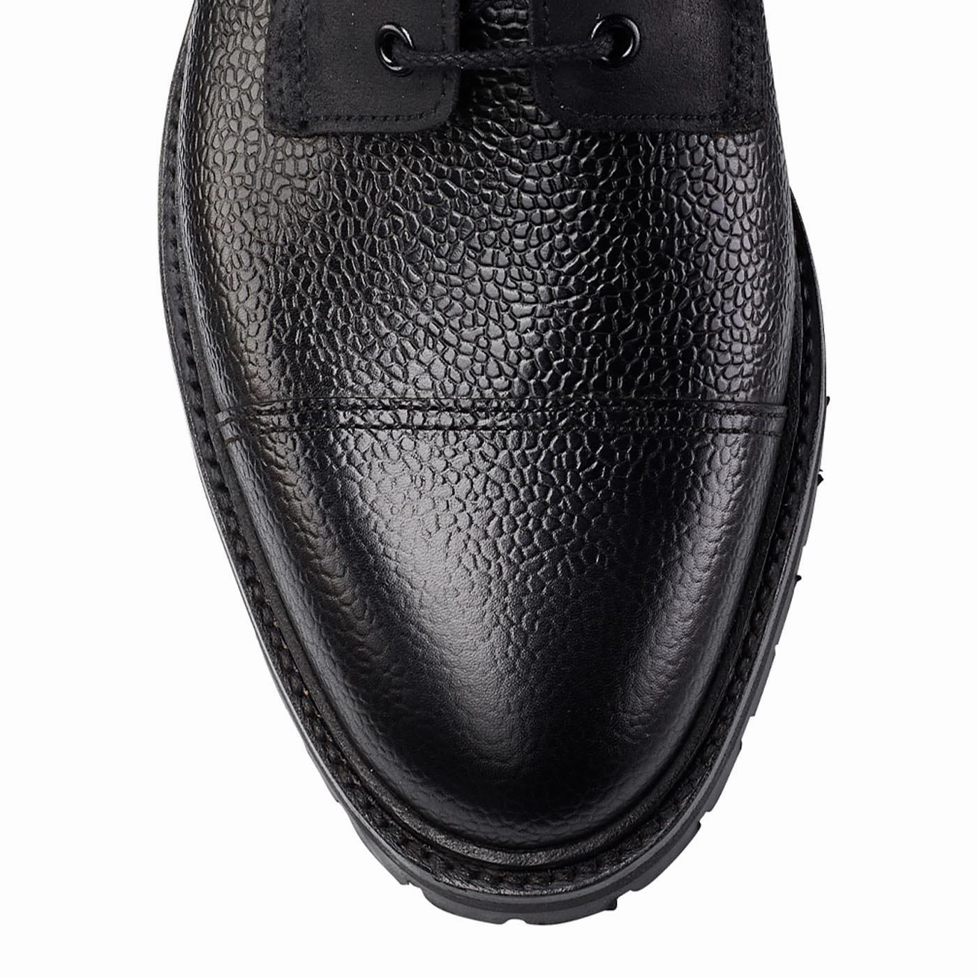 Aldershot Black Scotch Grain & Black Rough-Out Suede Effortless Style