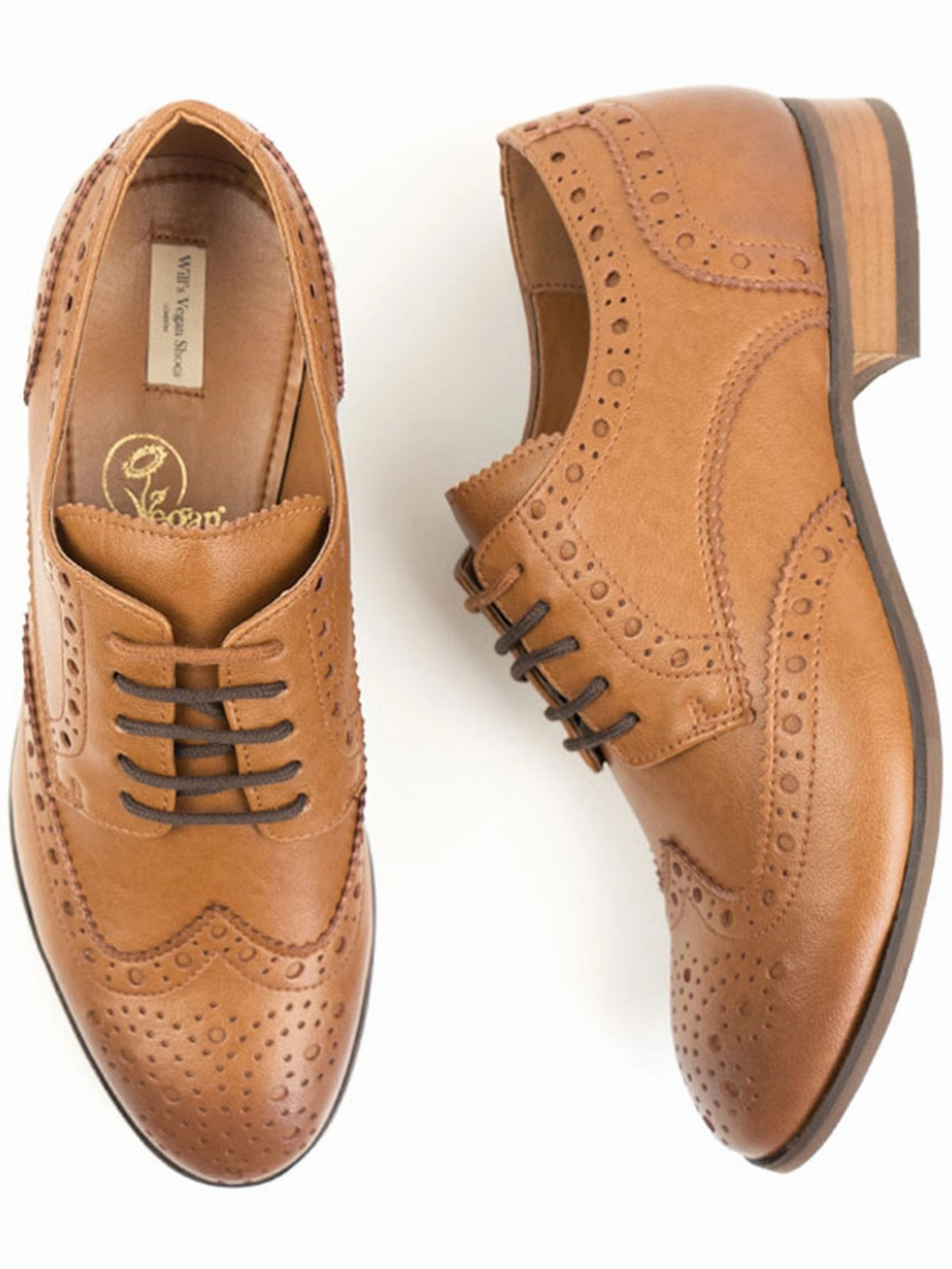 material Smooth Soles City Wingtip Brogue Oxfords