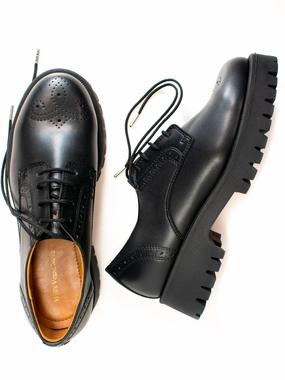 Comfort Laces Snake print Track Sole Brogues