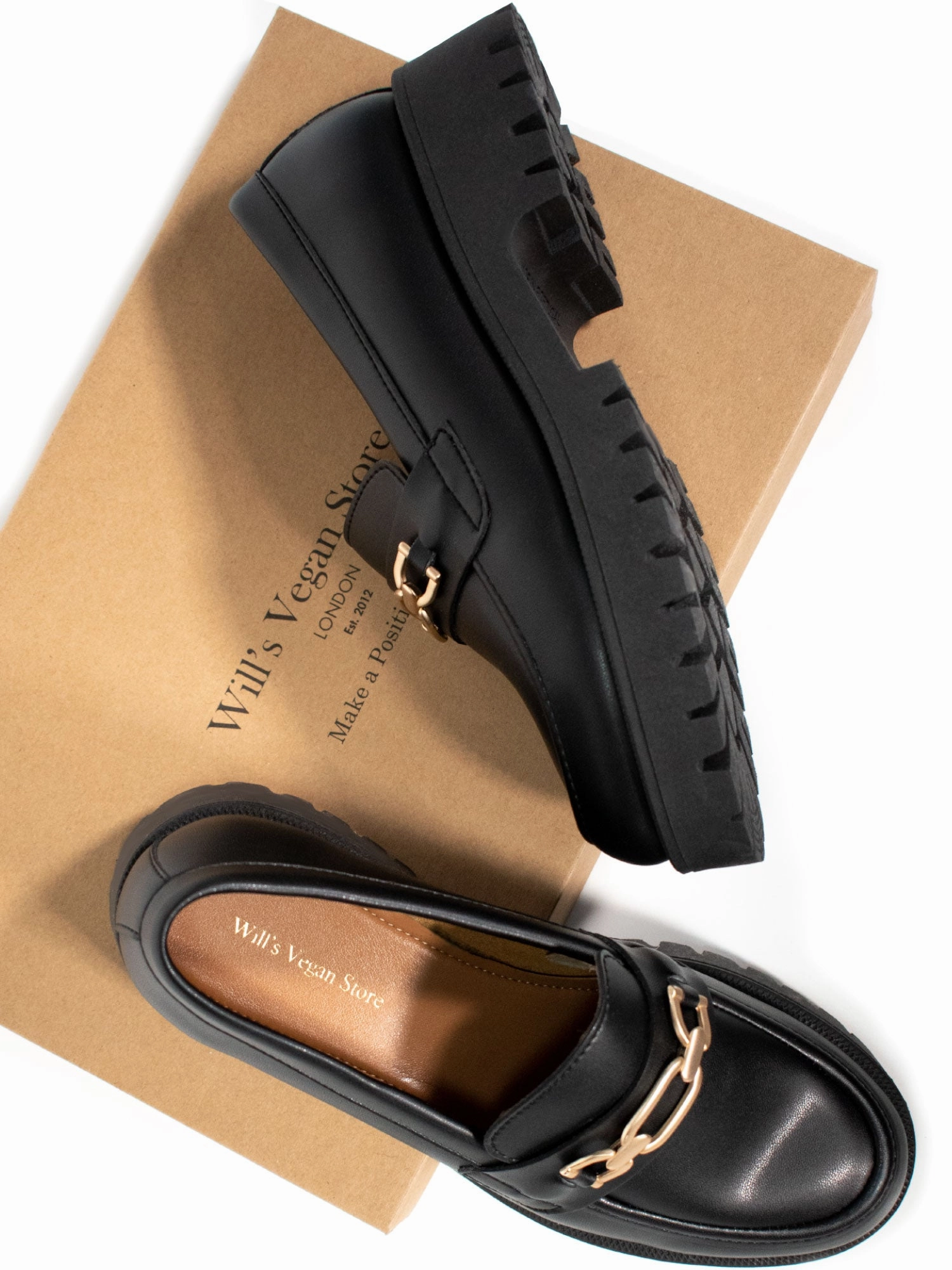 Track Sole Loafers Star Shine