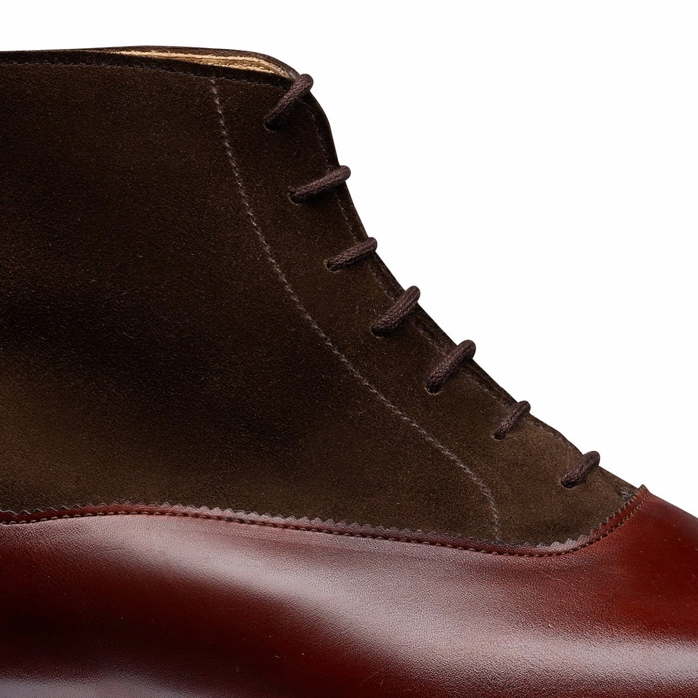 Zip Up Style Easy Pairing Charlton Chestnut Calf & Dark Brown Suede
