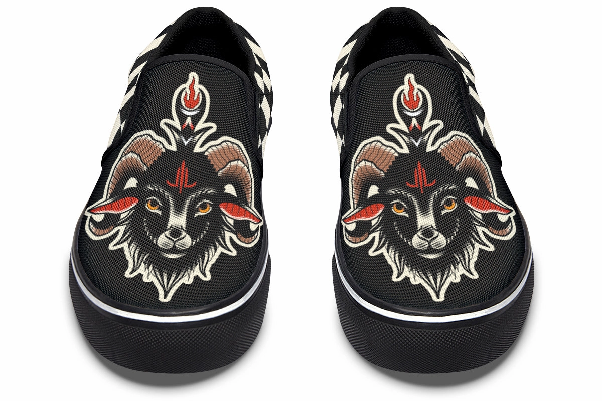 Traditional Goat Slip On Shoes Strap Mode