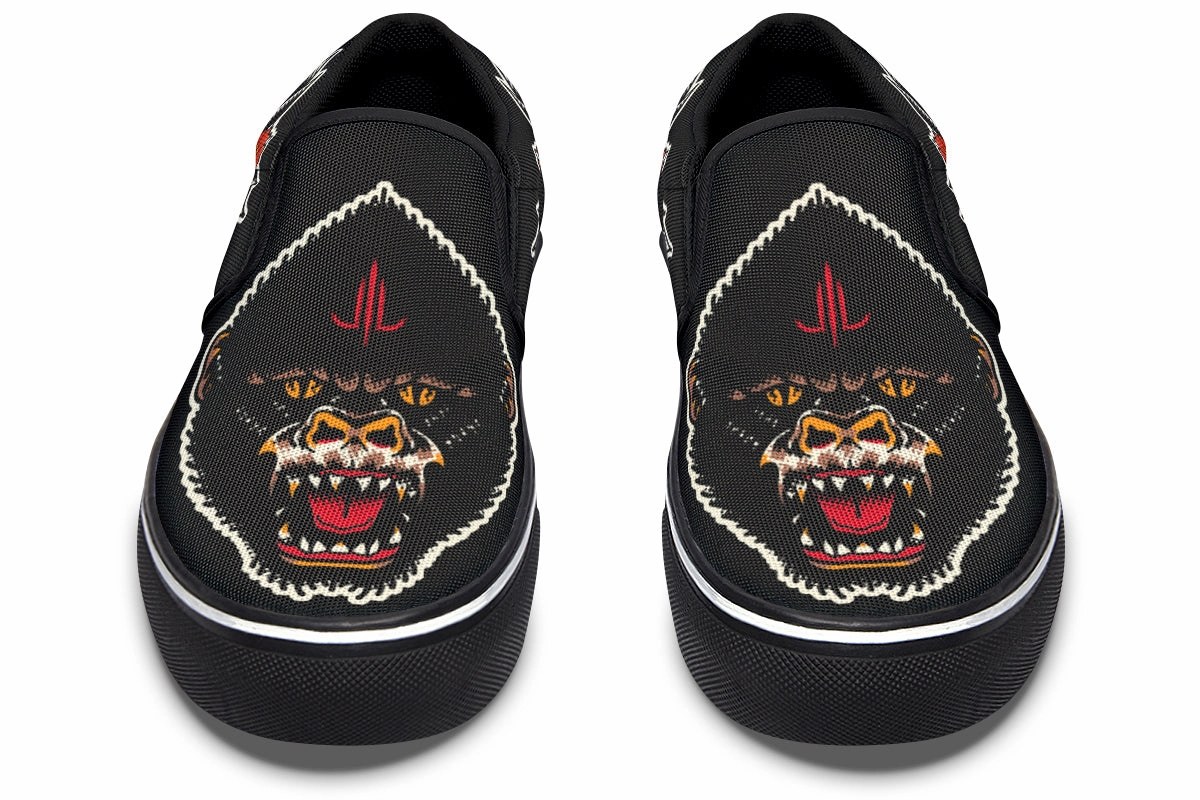 Cotton Base Traditional Gorilla Slip On Shoes