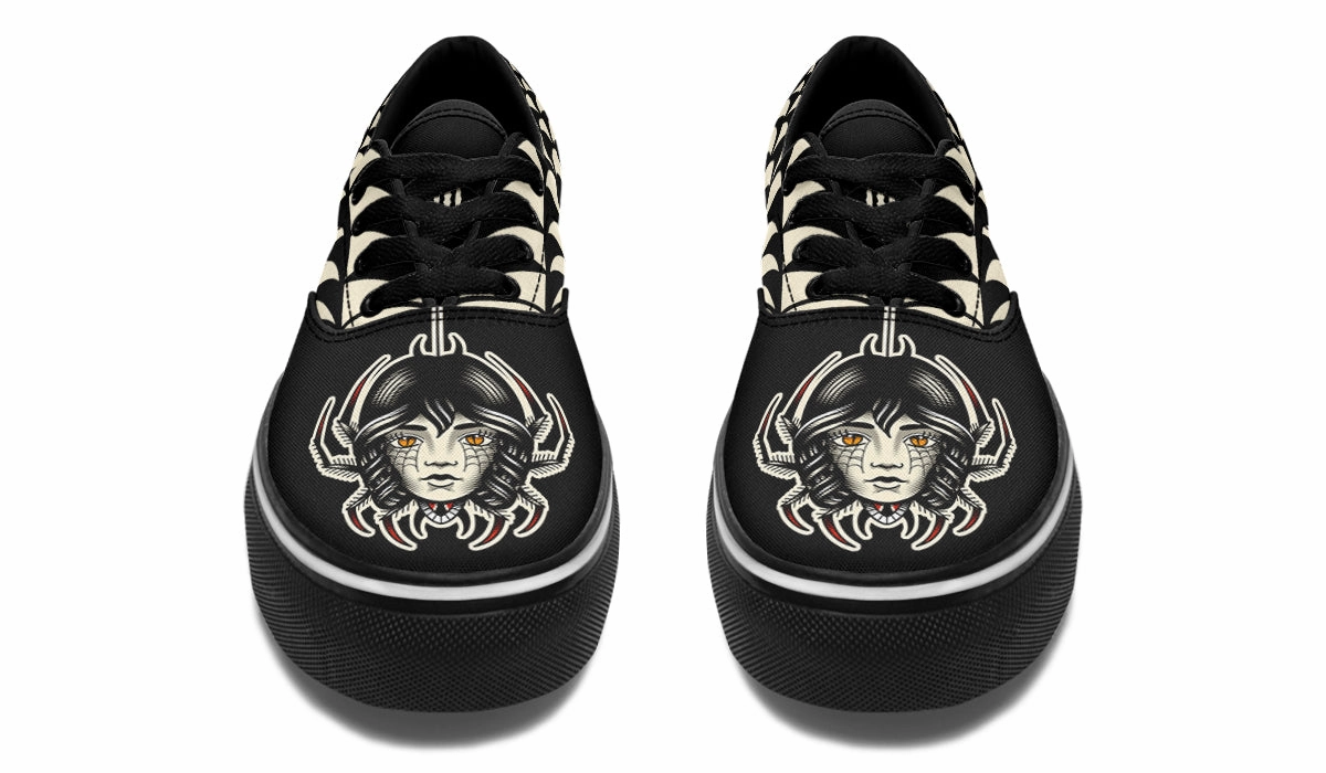 Traditional Spider Girl Head Classic Shoes Low Top