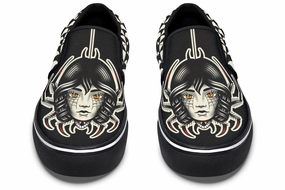 Traditional Spider Girl Head Slip On Shoes Arch Fit