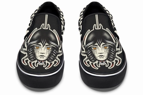 Traditional Spider Girl Head Slip On Shoes Arch Fit