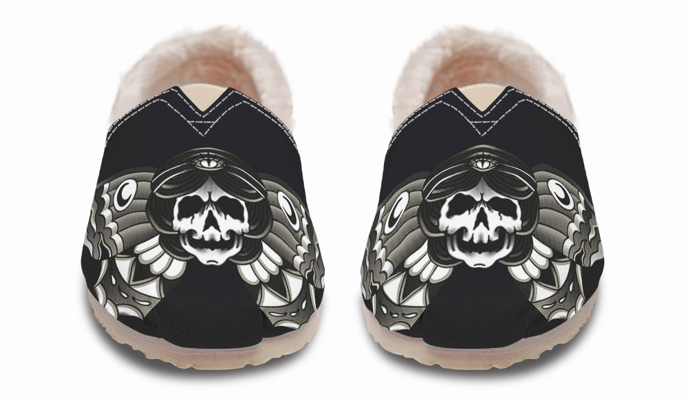 Undead Butterfly Girl Winter Casual Shoes Fiber Mix Heel Safe