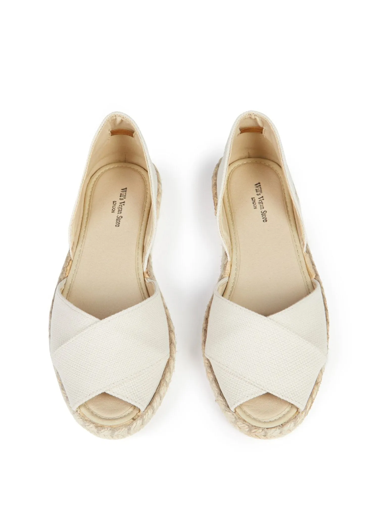 Recycled Espadrille Cross Over Straps Slip   On Style Anti   Slip Sole