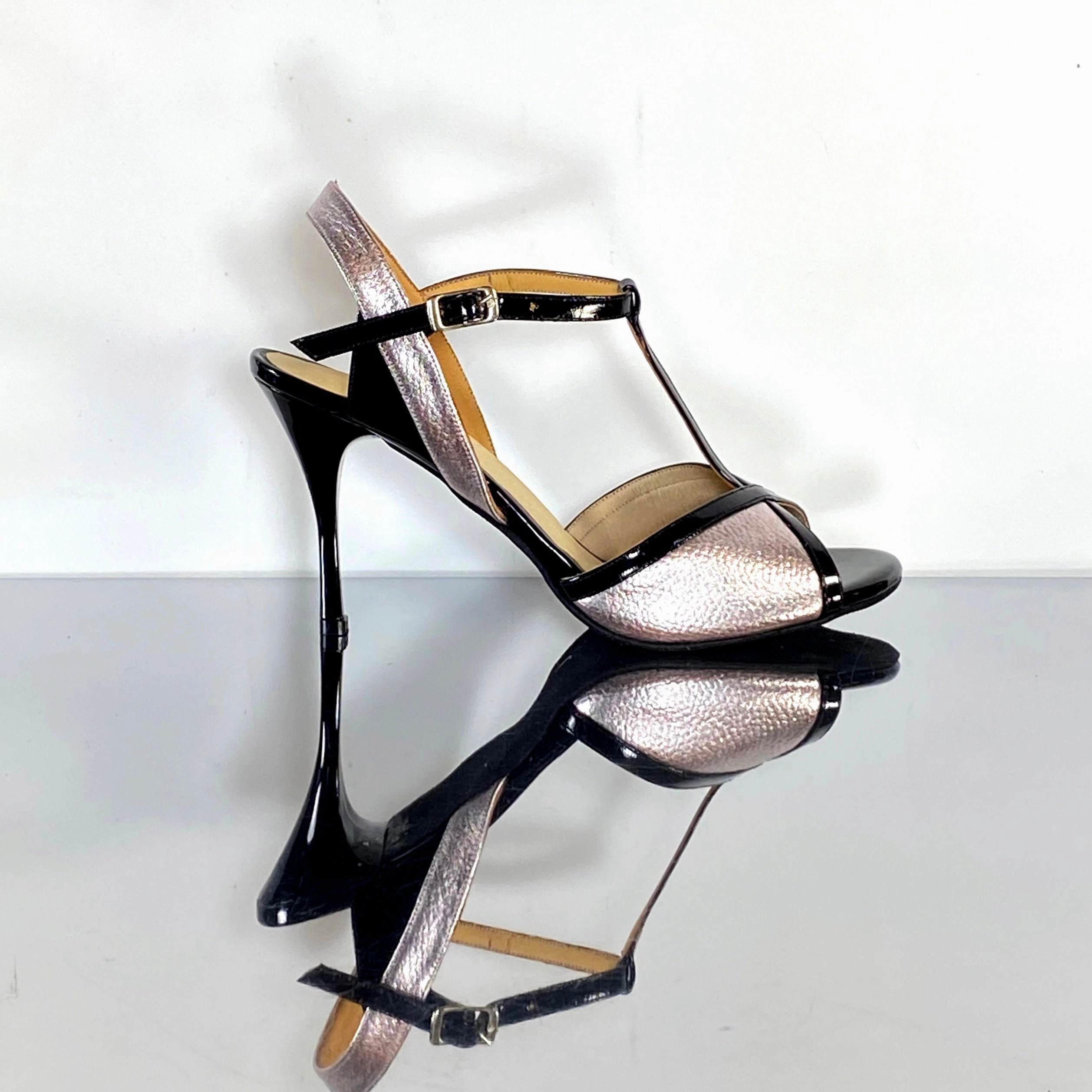 Raisa - Soft pink and patent black trim Tango Shoes Standout Design Comfortable Boots