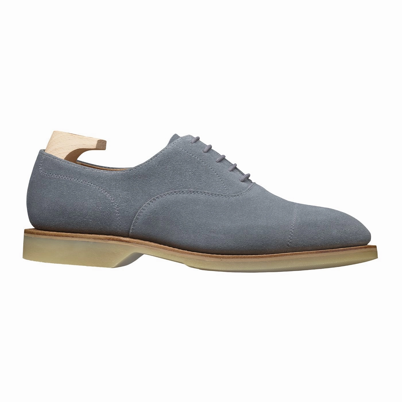 Patent Finish Tresco Pastel Blue Suede