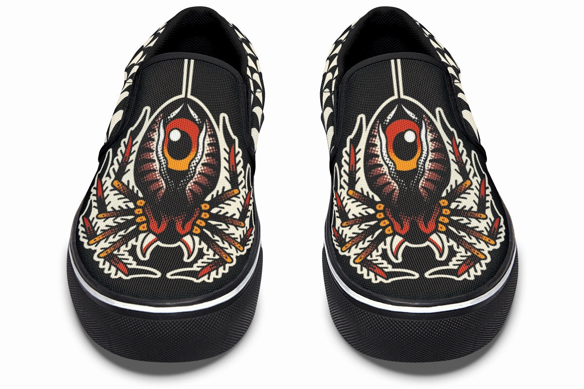 Durable Build Traditional Spider Slip On Shoes