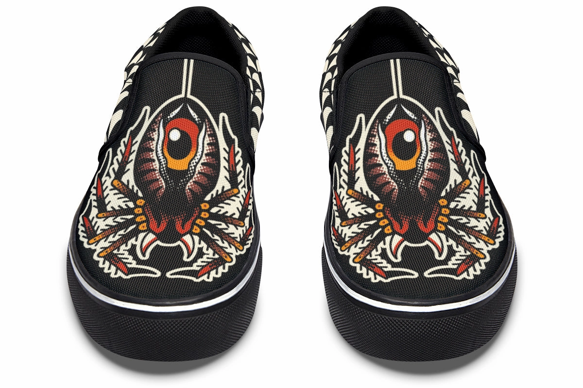 Durable Build Traditional Spider Slip On Shoes